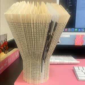 Artistic Folded Book Sculpture unique teacher appreciation gift